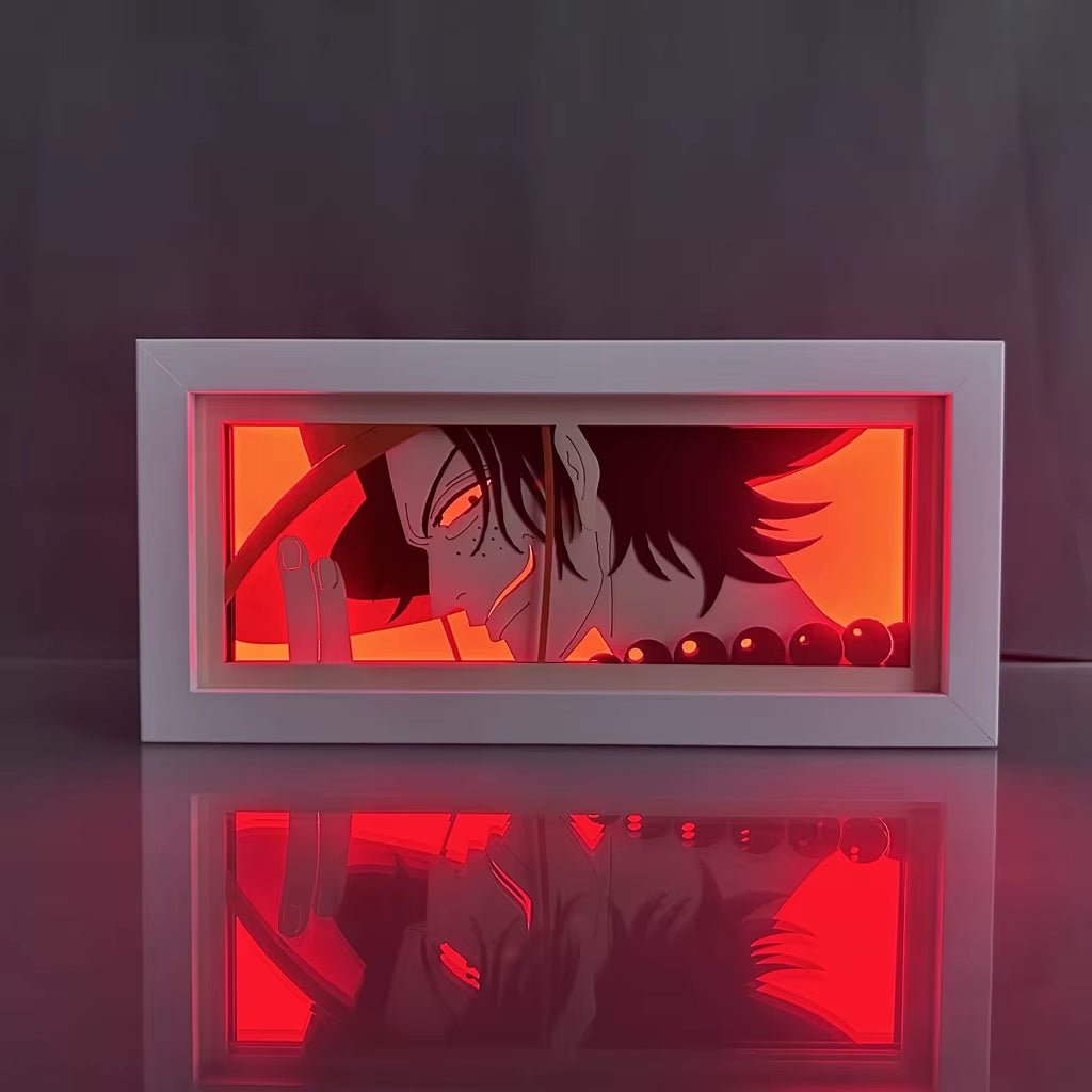 ZDD101-200 Drop Shipping Anime Led Night Light MDF Wood Frame Paper Cut Lightbox for Bedroom Decoration Animation Light Box