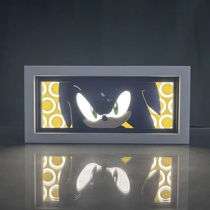 ZDD101-200 Drop Shipping Anime Led Night Light MDF Wood Frame Paper Cut Lightbox for Bedroom Decoration Animation Light Box