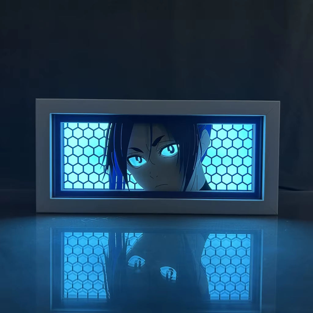 ZDD101-200 Drop Shipping Anime Led Night Light MDF Wood Frame Paper Cut Lightbox for Bedroom Decoration Animation Light Box