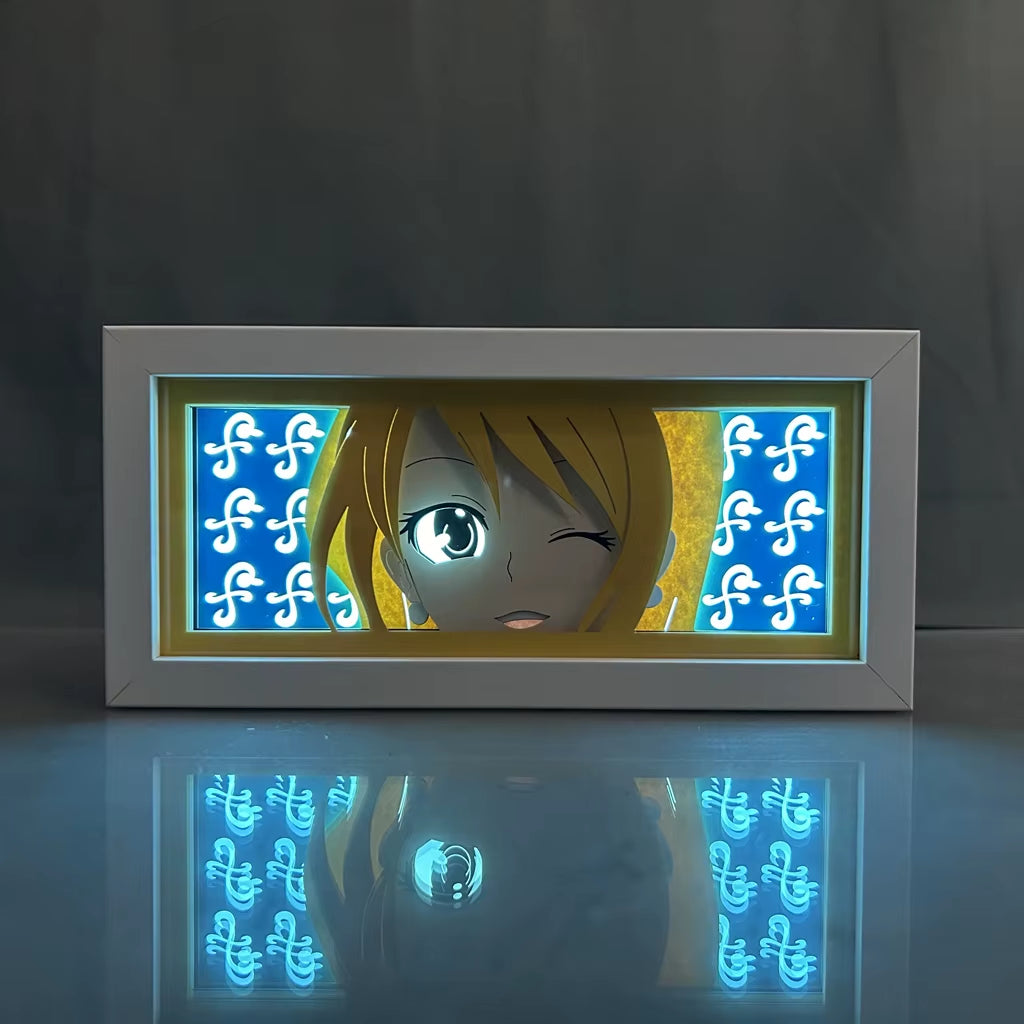 ZDD101-200 Drop Shipping Anime Led Night Light MDF Wood Frame Paper Cut Lightbox for Bedroom Decoration Animation Light Box