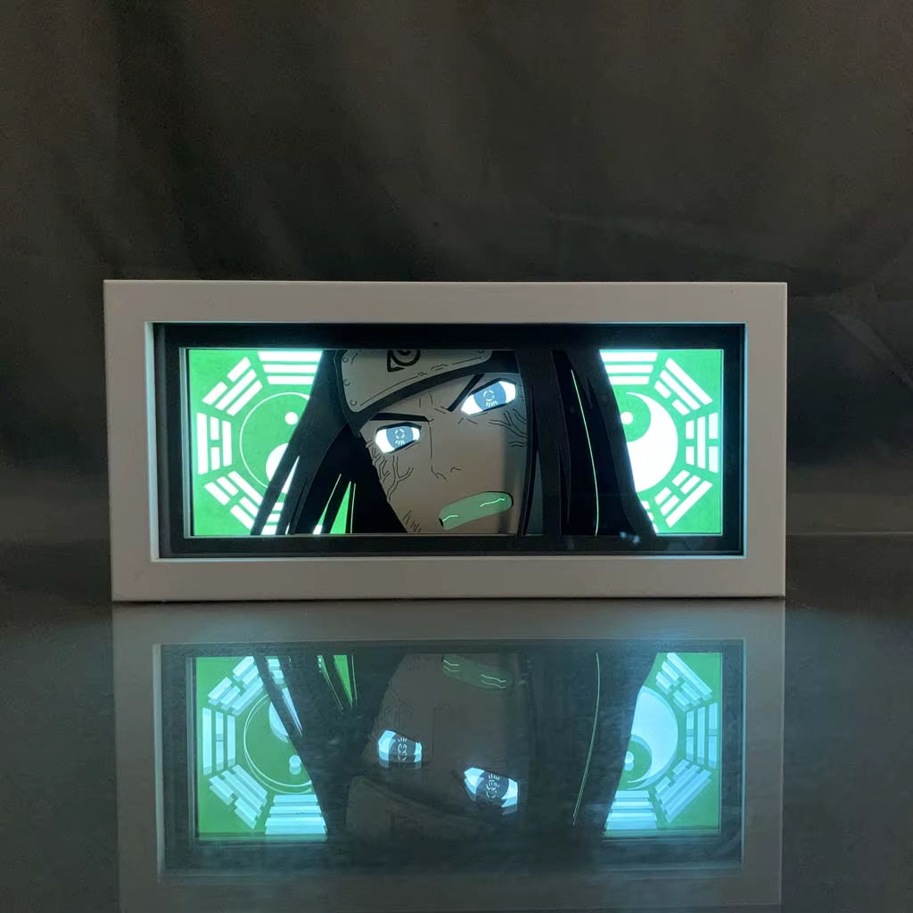 ZDD101-200 Drop Shipping Anime Led Night Light MDF Wood Frame Paper Cut Lightbox for Bedroom Decoration Animation Light Box