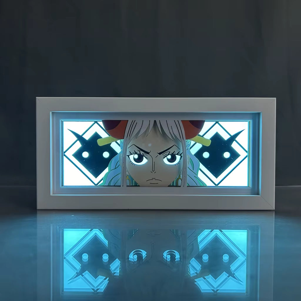 ZDD101-200 Drop Shipping Anime Led Night Light MDF Wood Frame Paper Cut Lightbox for Bedroom Decoration Animation Light Box