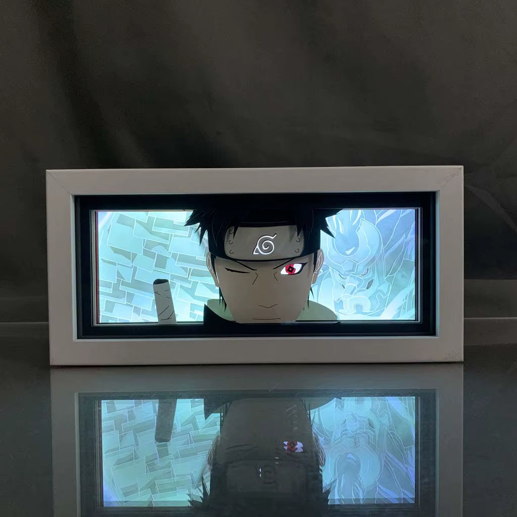 ZDD101-200 Drop Shipping Anime Led Night Light MDF Wood Frame Paper Cut Lightbox for Bedroom Decoration Animation Light Box