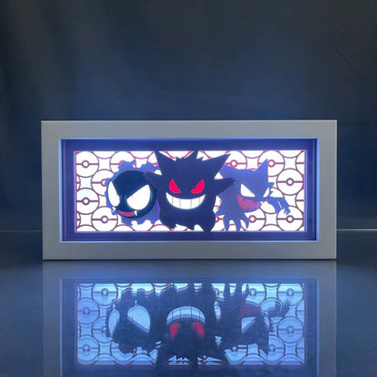 ZDD101-200 Drop Shipping Anime Led Night Light MDF Wood Frame Paper Cut Lightbox for Bedroom Decoration Animation Light Box