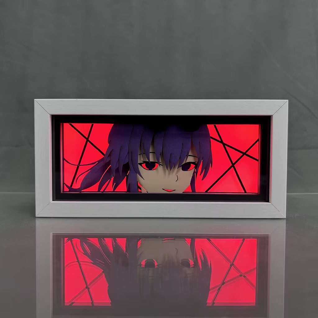 ZDD101-200 Drop Shipping Anime Led Night Light MDF Wood Frame Paper Cut Lightbox for Bedroom Decoration Animation Light Box