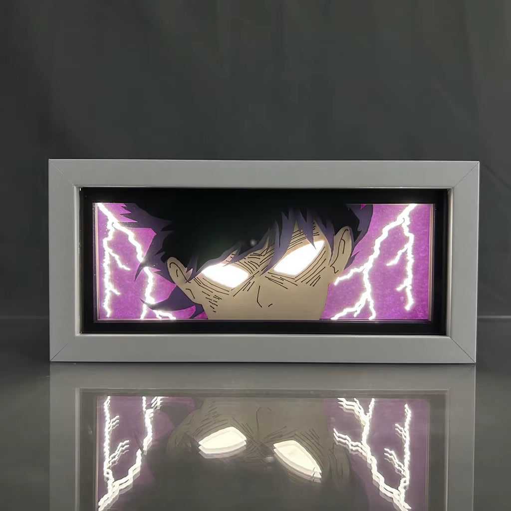 ZDD101-200 Drop Shipping Anime Led Night Light MDF Wood Frame Paper Cut Lightbox for Bedroom Decoration Animation Light Box