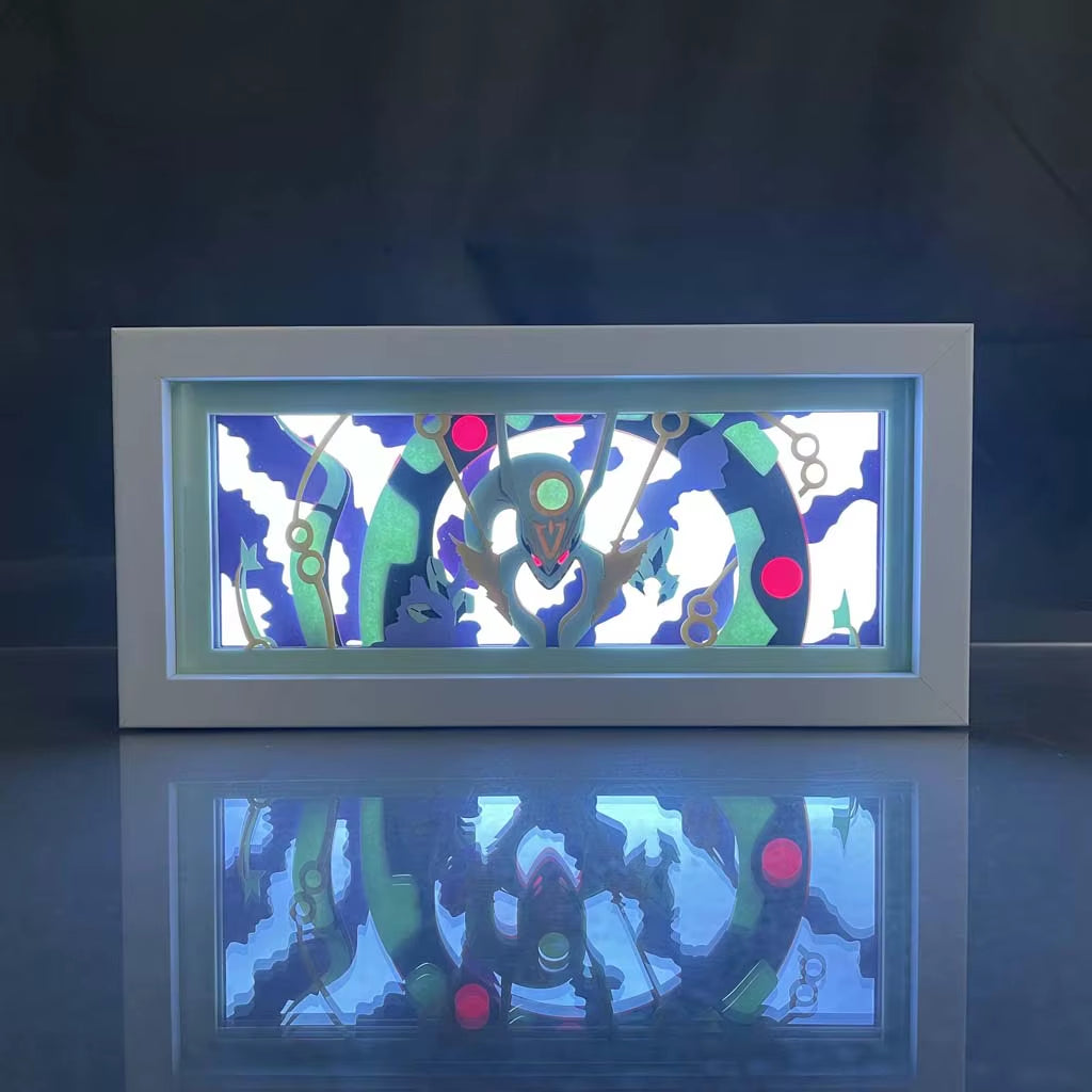 ZDD101-200 Drop Shipping Anime Led Night Light MDF Wood Frame Paper Cut Lightbox for Bedroom Decoration Animation Light Box