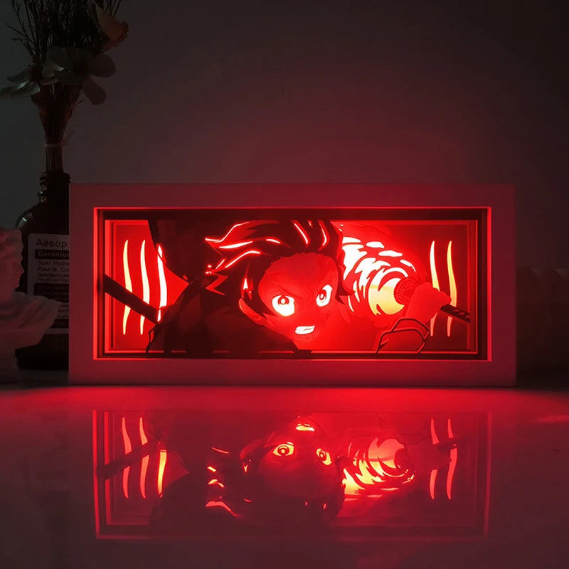Anime Series Color Paper-Cut Light Remote Control Color Atmosphere Party Decoration Night Light