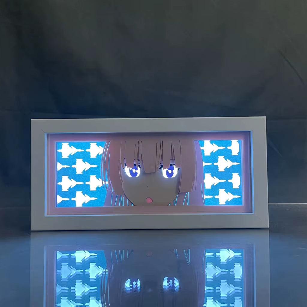 ZDD101-200 Drop Shipping Anime Led Night Light MDF Wood Frame Paper Cut Lightbox for Bedroom Decoration Animation Light Box