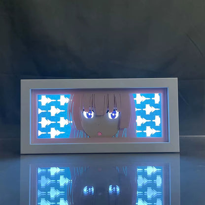 ZDD101-200 Drop Shipping Anime Led Night Light MDF Wood Frame Paper Cut Lightbox for Bedroom Decoration Animation Light Box