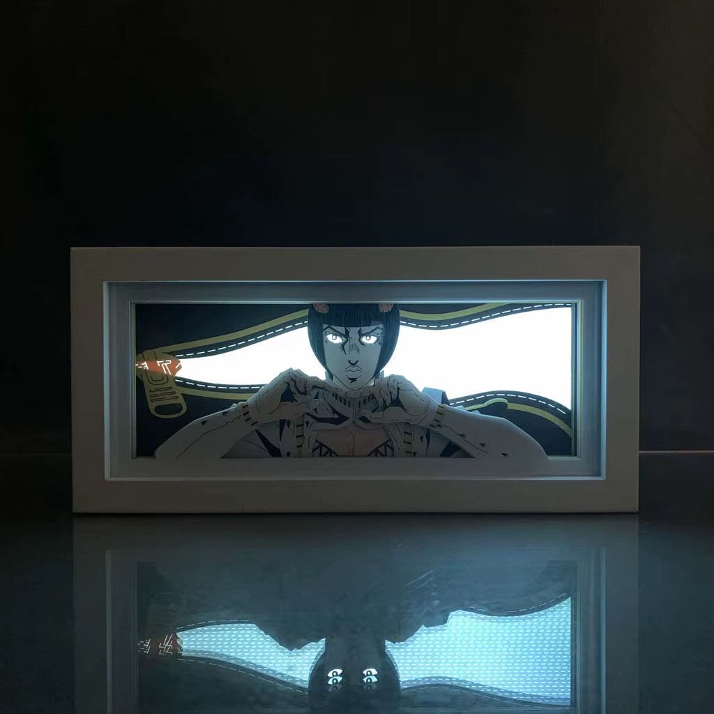 ZDD101-200 Drop Shipping Anime Led Night Light MDF Wood Frame Paper Cut Lightbox for Bedroom Decoration Animation Light Box