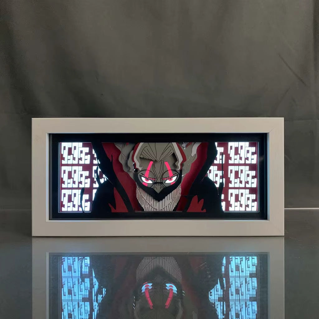 ZDD101-200 Drop Shipping Anime Led Night Light MDF Wood Frame Paper Cut Lightbox for Bedroom Decoration Animation Light Box