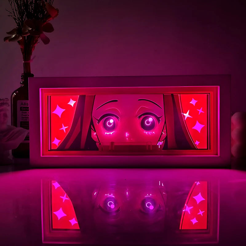 Anime Series Color Paper-Cut Light Remote Control Color Atmosphere Party Decoration Night Light