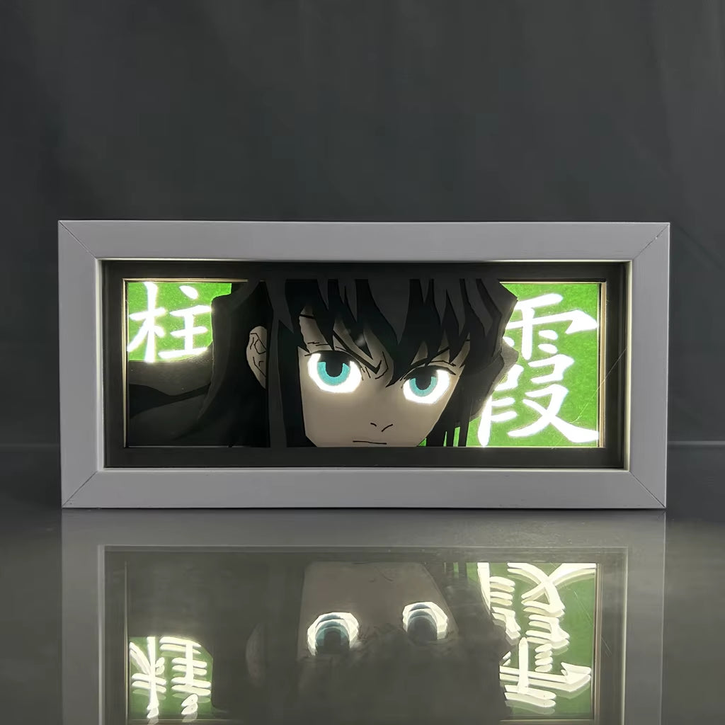 ZDD101-200 Drop Shipping Anime Led Night Light MDF Wood Frame Paper Cut Lightbox for Bedroom Decoration Animation Light Box