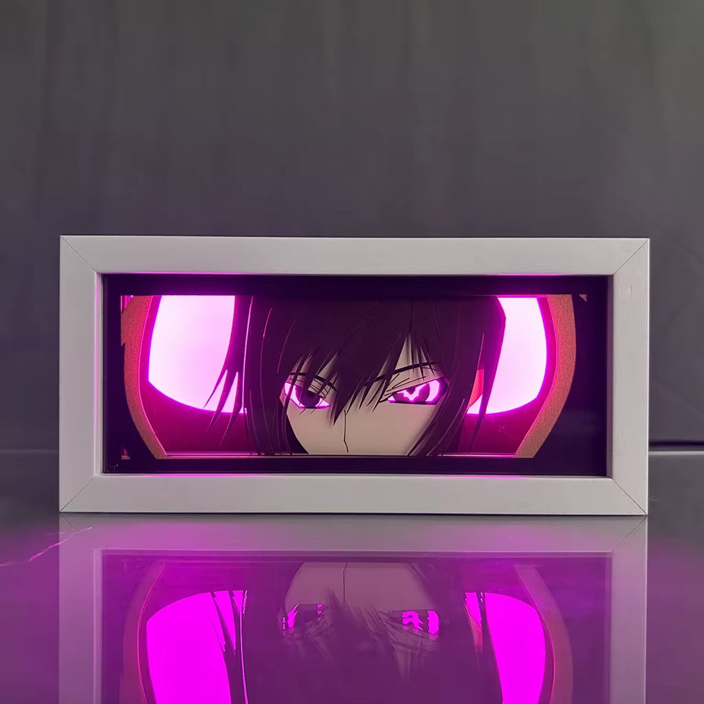 ZDD101-200 Drop Shipping Anime Led Night Light MDF Wood Frame Paper Cut Lightbox for Bedroom Decoration Animation Light Box