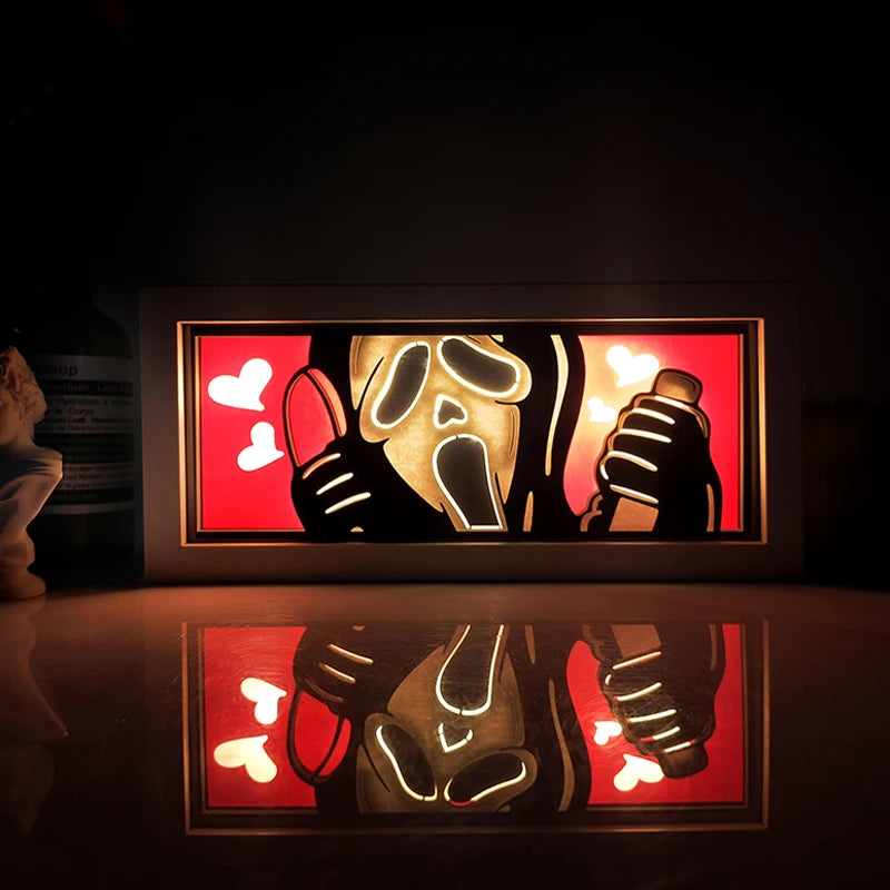 Anime Series Color Paper-Cut Light Remote Control Color Atmosphere Party Decoration Night Light