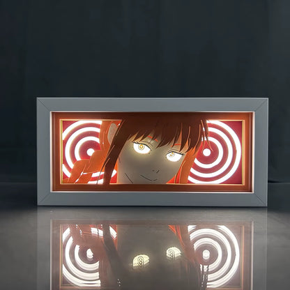 ZDD101-200 Drop Shipping Anime Led Night Light MDF Wood Frame Paper Cut Lightbox for Bedroom Decoration Animation Light Box
