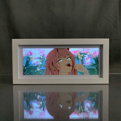 ZDD101-200 Drop Shipping Anime Led Night Light MDF Wood Frame Paper Cut Lightbox for Bedroom Decoration Animation Light Box