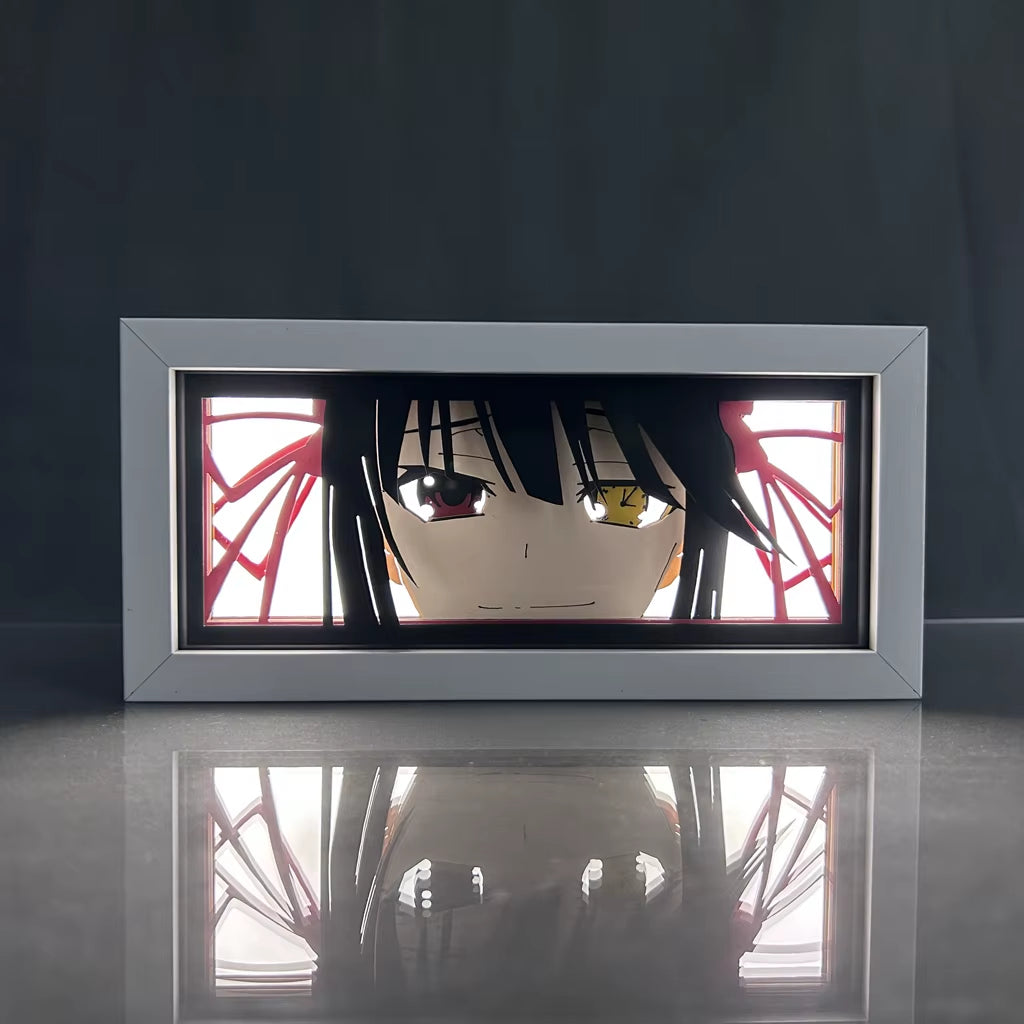 ZDD101-200 Drop Shipping Anime Led Night Light MDF Wood Frame Paper Cut Lightbox for Bedroom Decoration Animation Light Box