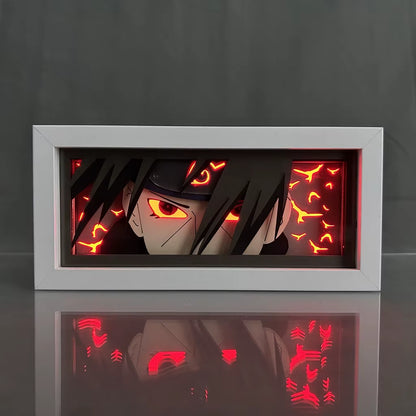 ZDD101-200 Drop Shipping Anime Led Night Light MDF Wood Frame Paper Cut Lightbox for Bedroom Decoration Animation Light Box