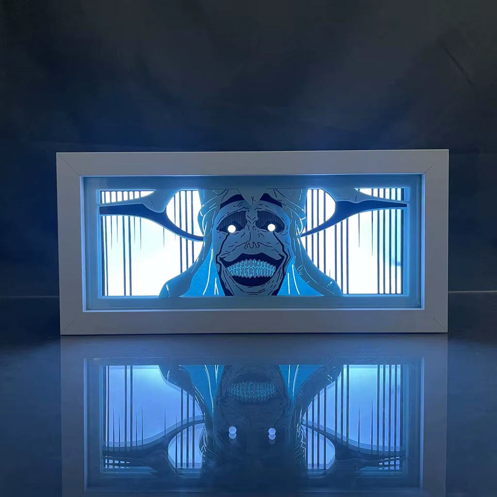 ZDD101-200 Drop Shipping Anime Led Night Light MDF Wood Frame Paper Cut Lightbox for Bedroom Decoration Animation Light Box