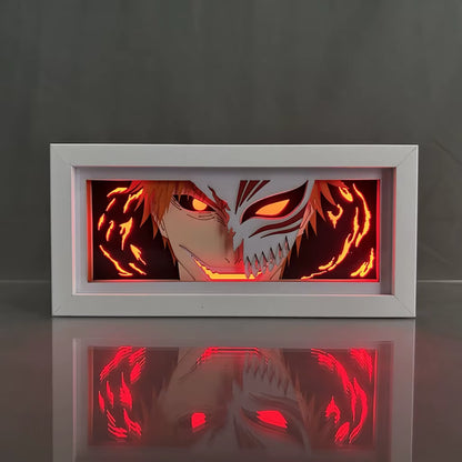 ZDD101-200 Drop Shipping Anime Led Night Light MDF Wood Frame Paper Cut Lightbox for Bedroom Decoration Animation Light Box