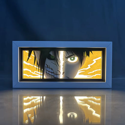 ZDD101-200 Drop Shipping Anime Led Night Light MDF Wood Frame Paper Cut Lightbox for Bedroom Decoration Animation Light Box