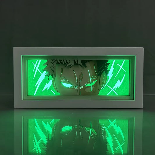 ZDD101-200 Drop Shipping Anime Led Night Light MDF Wood Frame Paper Cut Lightbox for Bedroom Decoration Animation Light Box