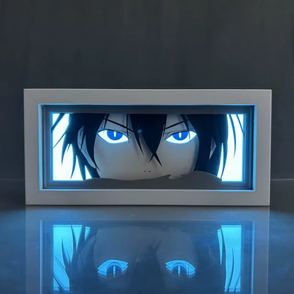 ZDD101-200 Drop Shipping Anime Led Night Light MDF Wood Frame Paper Cut Lightbox for Bedroom Decoration Animation Light Box
