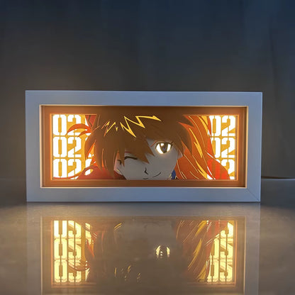 ZDD101-200 Drop Shipping Anime Led Night Light MDF Wood Frame Paper Cut Lightbox for Bedroom Decoration Animation Light Box