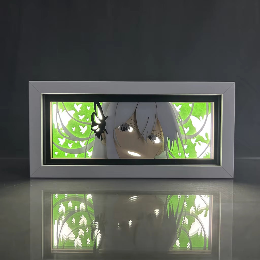 ZDD101-200 Drop Shipping Anime Led Night Light MDF Wood Frame Paper Cut Lightbox for Bedroom Decoration Animation Light Box
